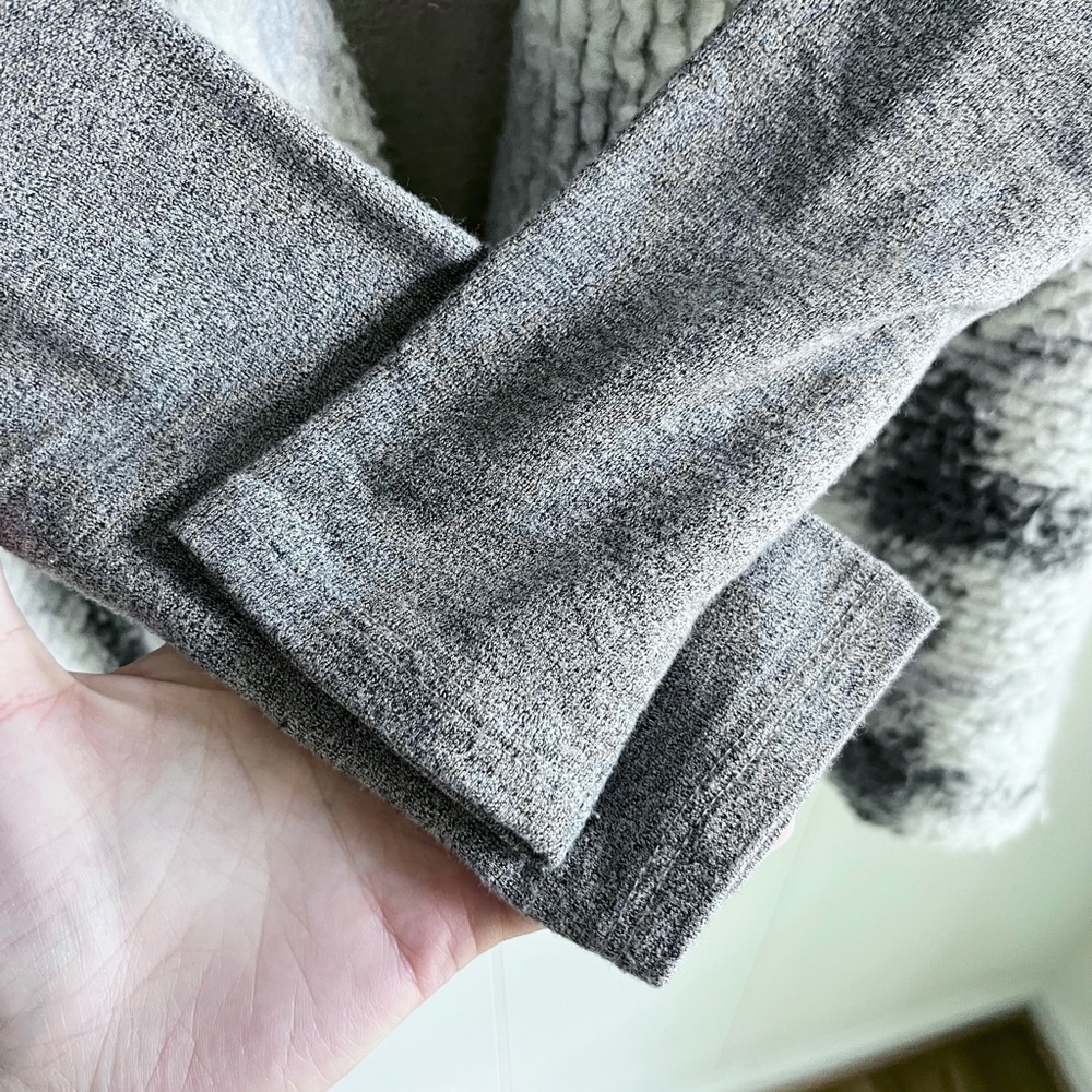 Anthropologie Dolan Nuage Open Mixed Knit Grey Beige Wool Mohair Cardigan Sz M - Picture 7 of 11